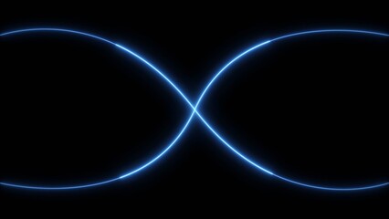 Neon lines bright energy royal blue color 4k illustration. Abstract futuristic technology background 4k illustration.