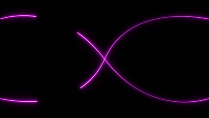 Neon lines bright energy magenta color 4k illustration. Abstract futuristic technology background 4k illustration.