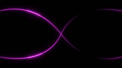 Neon lines bright energy magenta color 4k illustration. Abstract futuristic technology background 4k illustration.