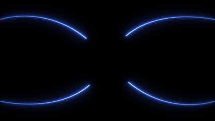 Neon lines bright energy royal blue color 4k illustration. Abstract futuristic technology background 4k illustration.