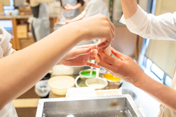 食品サンプル作り　体験　天ぷら　海老天