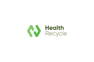 Letter H health recycling modern and unique logo