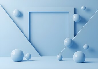 a geometric pattern blue-02