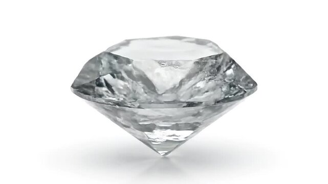 Brilliant faceted gemstone sparkling with light against a clean white background