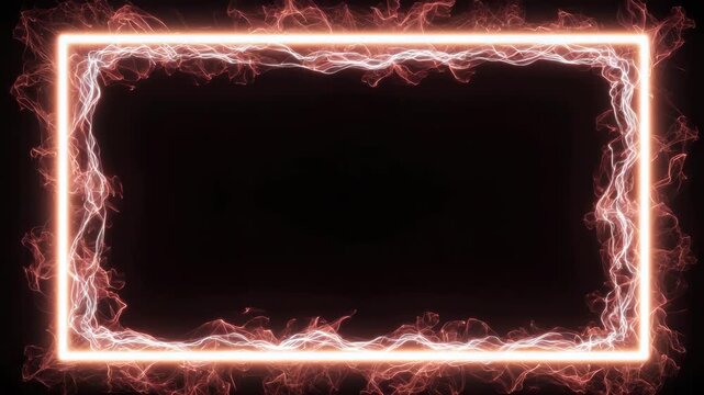Creative glowing frame effect design for digital content