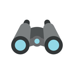 Binoculars icon in color for camping, forest, and exploration visuals.