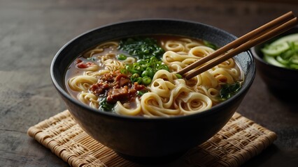  soupy noodles, focusing on their warm aroma, comforting taste, and the way they bring joy on a cold day. 