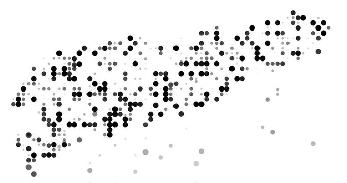 Generative Art Circles Outline Timor Leste