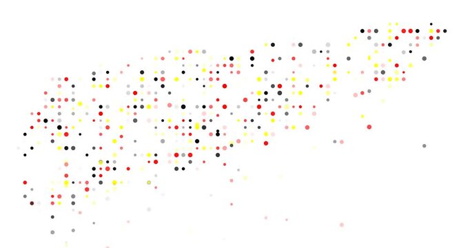 Hypnotic Orbs Converge Crafting Timor Leste's Abstract Map Silhouette