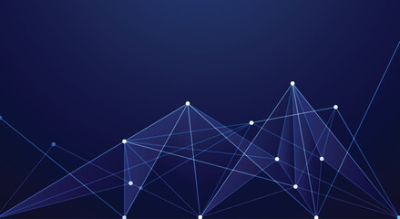 Connected polygons plexus vector background, digital data visualization. vector illustration