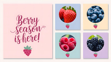 Naklejka premium An Instagram carousel with a soft, slightly romantic theme.