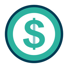 Stylized dollar sign inside a circular border