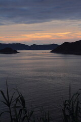 愛媛県愛南町　夕暮れ時の宇和海