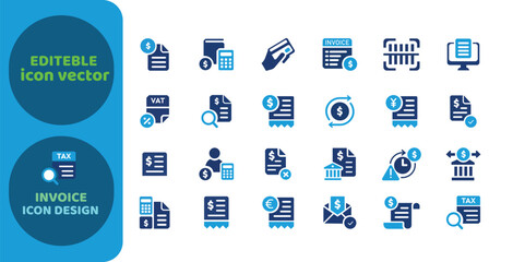 invoice icon set