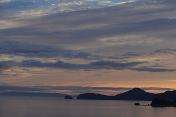 愛媛県愛南町　宇和海の夕景