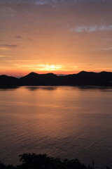 愛媛県愛南町　宇和海の夕景