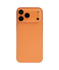 A phone with a white background and a phone with an orange background