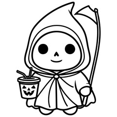 Happy Grim Reaper Chibi Cup