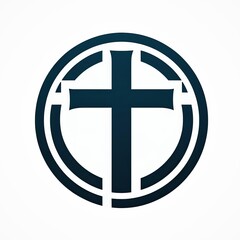 Fototapeta premium Cross Symbol on White Background