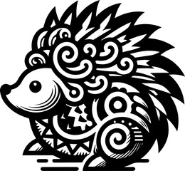 icon_logo_symbol_Vector_Design_of_Happy_Hedgehog_Cartoon_Character_with_Play