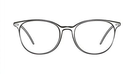 Fototapeta premium Simple line drawing of eyeglasses
