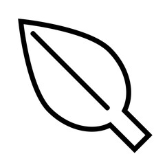 Leaf Outline Icon – Minimal Line Art Vector