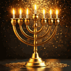 Hanukkah greeting and wishes image background design Art 