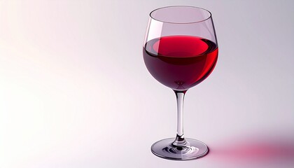 Two glasses of red wine on a white background