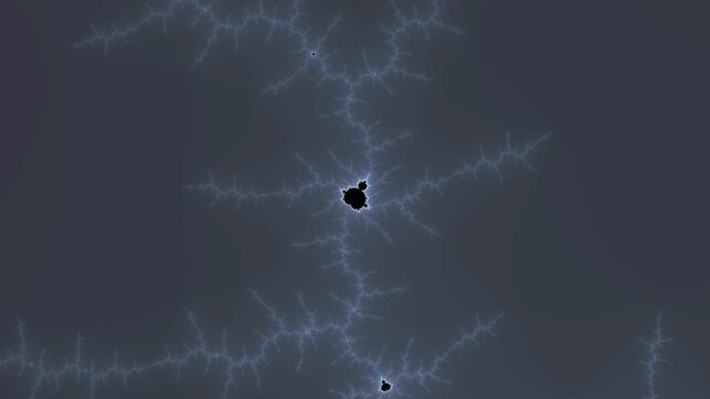 Mandelbrot set fractal zoom evolving in six different styles