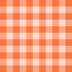 Orange checkered gingham pattern for background, backdrop and others