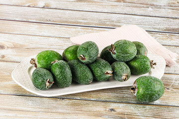 Sweet ripe juicyfruit feijoa