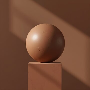 Claymation Abstract Sphere on Pedestal