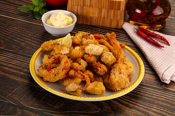 Fritto misto - deep fried seafood mix