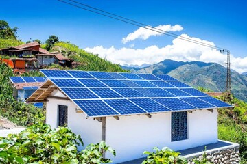 A vibrant microgrid powered by renewable energy sources.