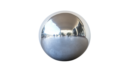 glass sphere on white background