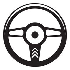 Modern Car Steering Wheel Vector