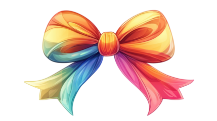 colorful bow isolated on white background