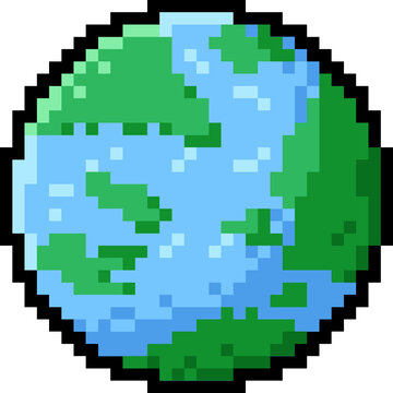 pixel art illustration of a earth