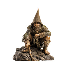 Elf figurine isolated on transparent background