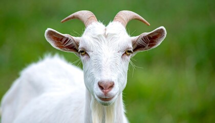 Fototapeta premium Close-up of a white goat