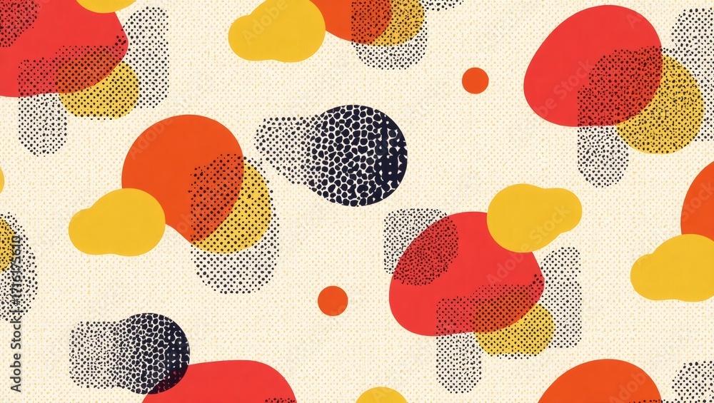 Poster abstract pattern design with vivid colors