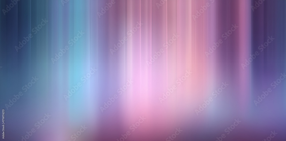 Poster Elegant abstract gradient background with vertical pink light lines on blue and purple tones, soft blurred effect and minimalistic modern style creating calm ethereal atmosphere for digital and print 