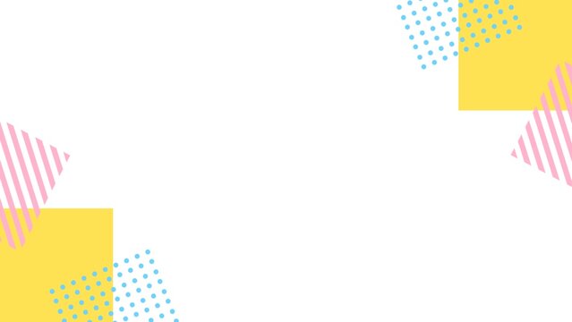 Cute and pop geometric square business frame background