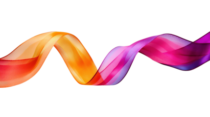 colorful ribbons on white background