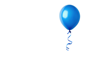 blue balloon isolated on white