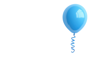 blue balloon isolated on white