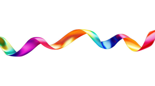 colorful ribbons on white background