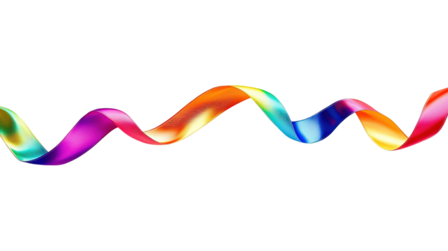 colorful ribbons on white background