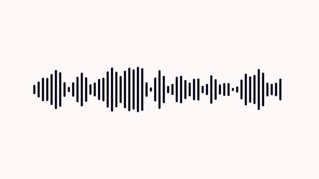 Sound wave audio spectrum black background, audio waveform spectrum animation.white audio visualizer on black background, sound wave visualization, audio visual, waveform loop,  sound equealizer, 