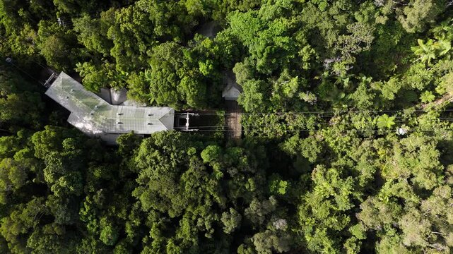 Barron Falls, Kuranda, Queensland &ndash; 4K Aerial Drone Footage of Majestic Waterfalls, Rainforest, Skyrail, and Scenic Lookouts in Barron Gorge National Park, Cairns Region, Australia